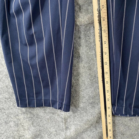 Athleta Jogger Pants 4 Petite Navy Blue Striped Midtown Ankle High Rise - Picture 10 of 15